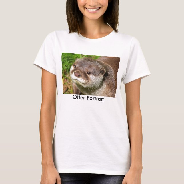Otter Porträtt T Shirt (Framsida)