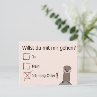 Otter | Postkarte | Ich mag Otter | Liebe Vykort