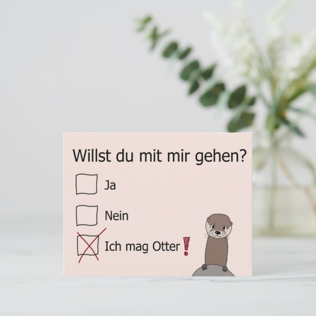 Otter | Postkarte | Ich mag Otter | Liebe Vykort (Stående Fram)
