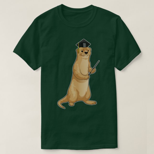 Otter Professor Cylinder T Shirt (Design framsida)