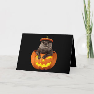 Otter pumkin halloween  Leksift Kort
