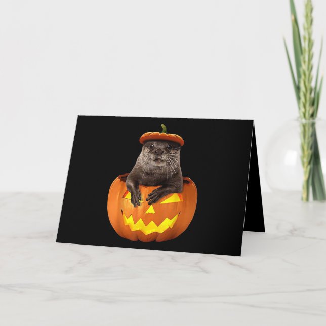 Otter pumkin halloween| Leksift Kort (Framsida)