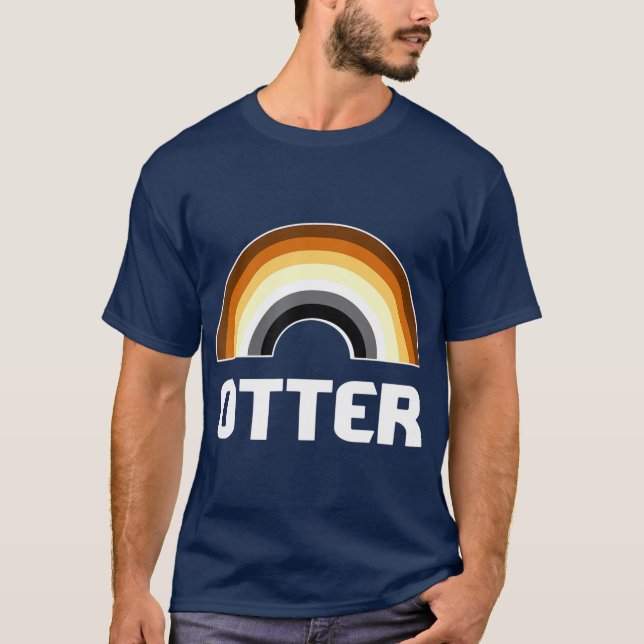 Otter Rainbow Gay Bear LGB Gay pride Bear Varg T Shirt (Framsida)