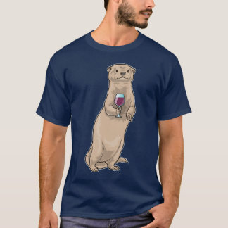 Otter Red wine T Shirt