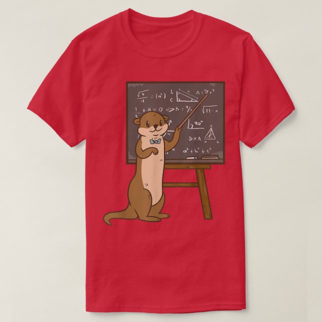 Otter Science Teacher T Shirt (Design framsida)