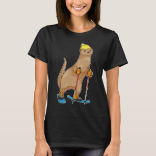 Otter Skier Ski Winter sport T Shirt