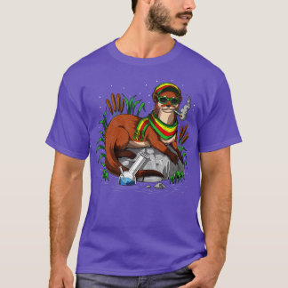 Otter Smoking Ogräs T Shirt