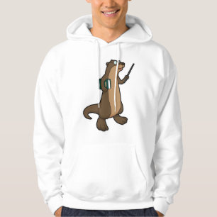 Otter som lärare med Bok och pekare Hoodie