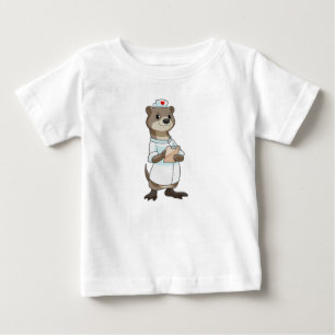 Ötter som sjuksköterska med hjärta t shirt