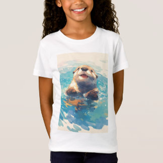 Otter som spricker genom solsken t shirt