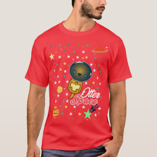 Otter Space Astronaut Galaxy Otter Älskare T Shirt