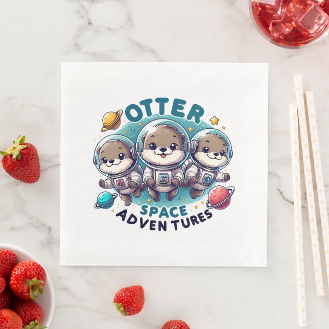 Otter Space Äventyr Pappersservett (Insitu)