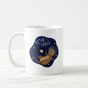 Otter Space Funny Astronaut Otter Pun Kaffemugg