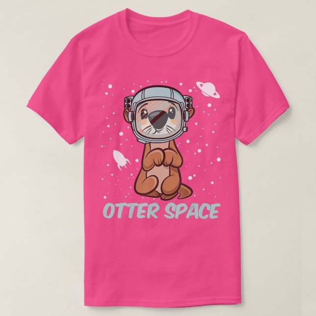 Otter Space Funny Otter Pun T Shirt (Design framsida)