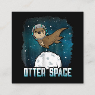 Otter Space Litet Otter Space Animal Fyrkantigt Visitkort