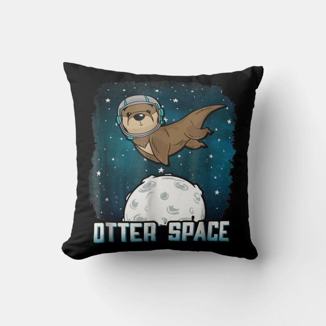 Otter Space| Litet Otter Space Animal Kudde (Framsida)