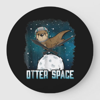 Otter Space| Litet Otter Space Animal Stor Klocka