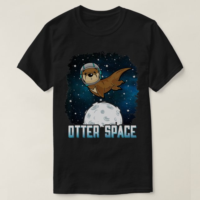 Otter Space, Lusj Rymden Animal T Shirt (Design framsida)