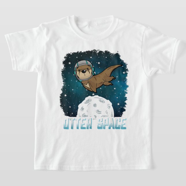 Otter Space Shirt, Lundny Rymden Animal T Shirt (Laydown)
