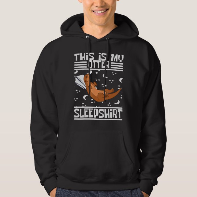 Otter Spipande Otter Sea Otter Funny Otter Sur Str Hoodie (Framsida)