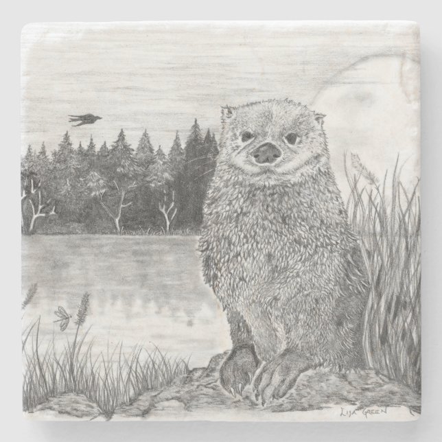 Otter Stenunderlägg (Framsidan)