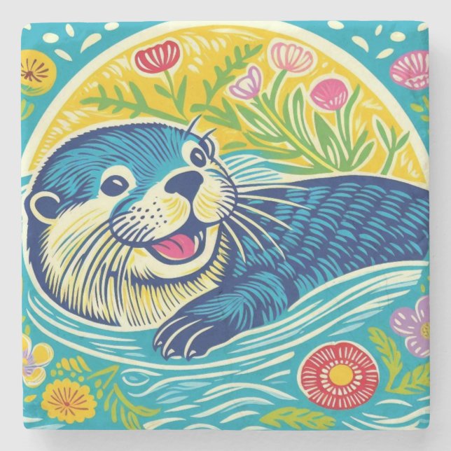 Otter Stenunderlägg (Framsidan)