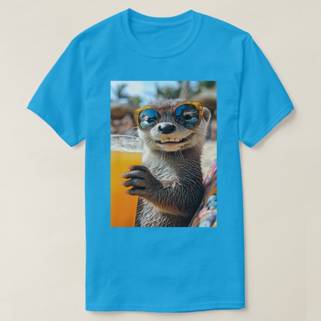Otter - Strandparty-Modus T Shirt (Design framsida)