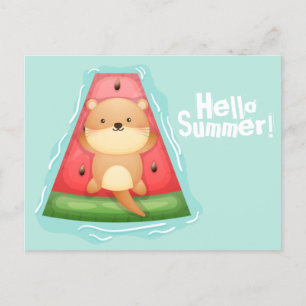 Otter Summer-vykort Vykort