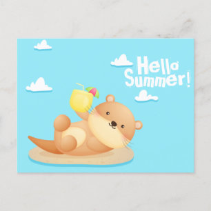 Otter Summer-vykort Vykort