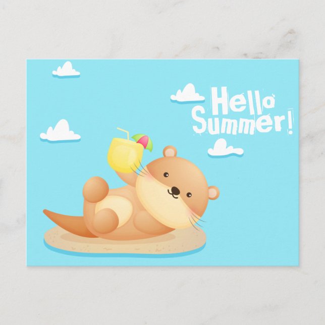 Otter Summer-vykort Vykort (Framsida)