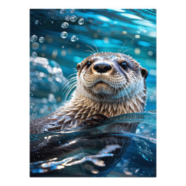 Otter Swimming Fototryck