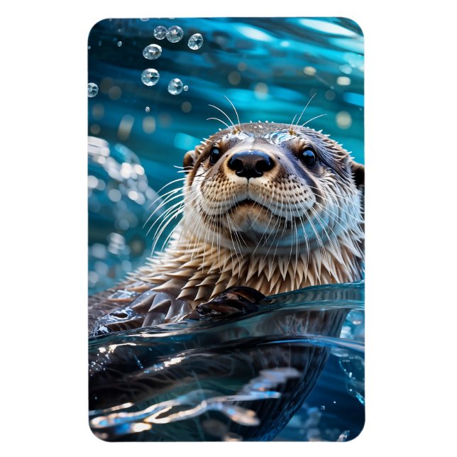 Otter Swimming Magnet (Vertikal)