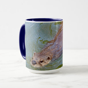 Otter Swimming Wildlife Photo Mugg
