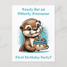 Otter Thmet Poys första Födelsedagsfest Vykort