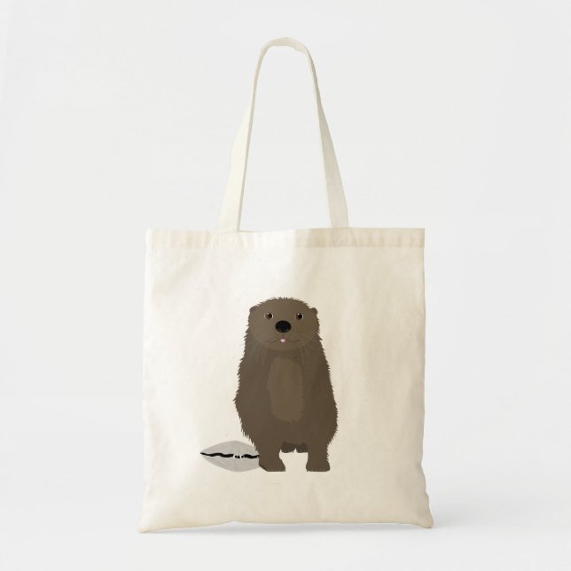 Otter Tote Bag Tygkasse (Framsidan)