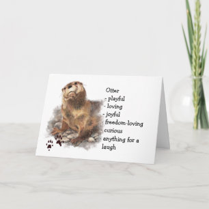 Otter Totem, Animal Guide Funny Birthday Kort