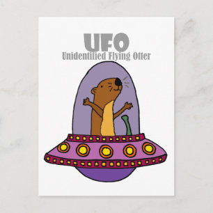 Otter UFO, oidentifierat, sjöfågel Vykort