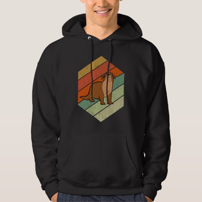 Otter Vintage Havsutter Vintage Hoodie (Framsida)
