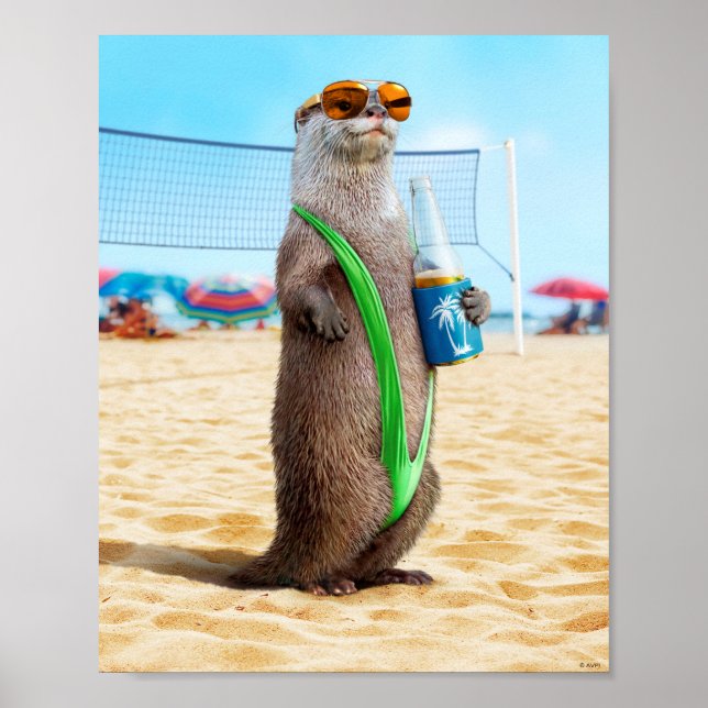 Otter Wearing Mankini Poster (Framsidan)