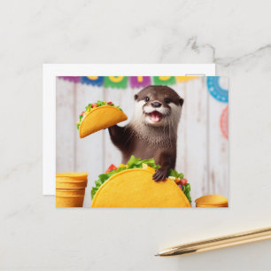 Otter with Tacos Vykort