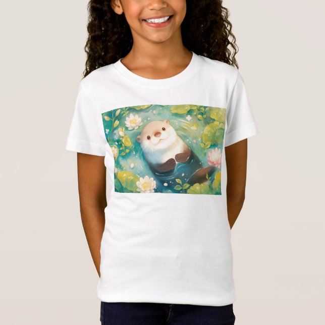 Otterblommig damm t shirt (Framsida)