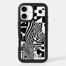 OtterBox: Modern Abstrakt Geometrisk Svart Vit
