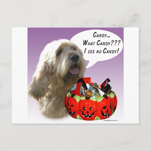 Otterhound Halloween Candy Vykort (Framsida)