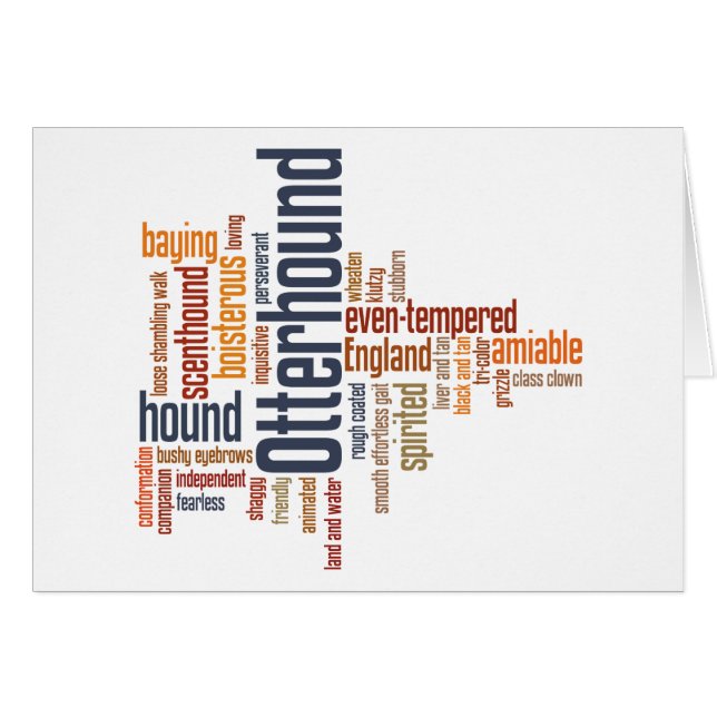 Otterhound Hälsningskort (Framsidan Horizontal)