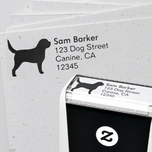 Otterhound Hund aveln Silhouette Returadress Självfärgande Stämpel