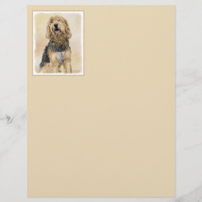 Otterhound-målning - Cute Original Hund Art (Framsida)