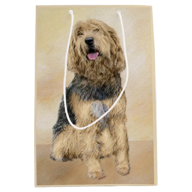 Otterhound-målning - Cute Original Hund Art (Framsidan)