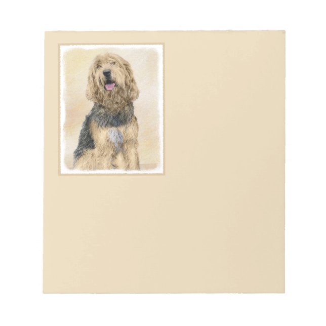 Otterhound-målning - Cute Original Hund Art Anteckningsblock (Framsida)