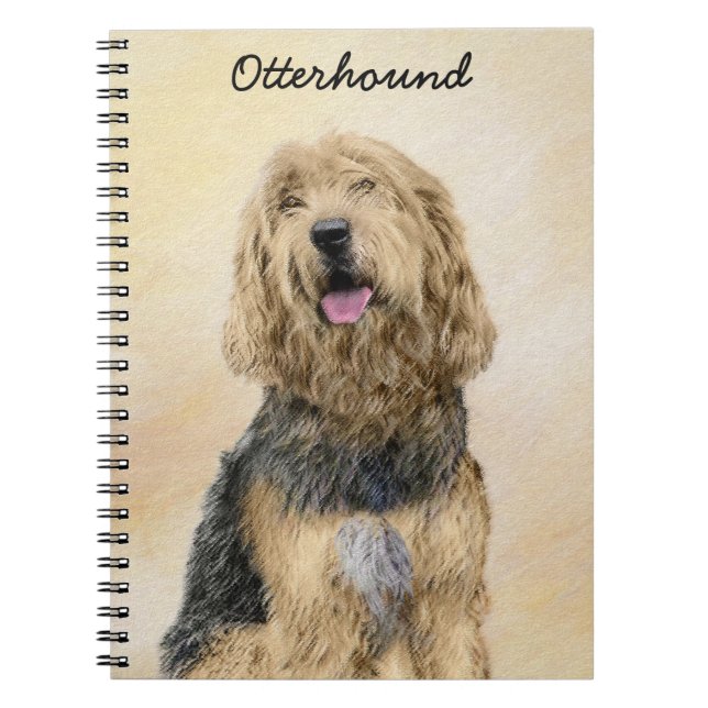 Otterhound-målning - Cute Original Hund Art Anteckningsbok (Framsidan)