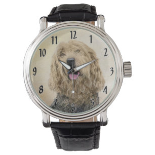 Otterhound-målning - Cute Original Hund Art Armbandsur